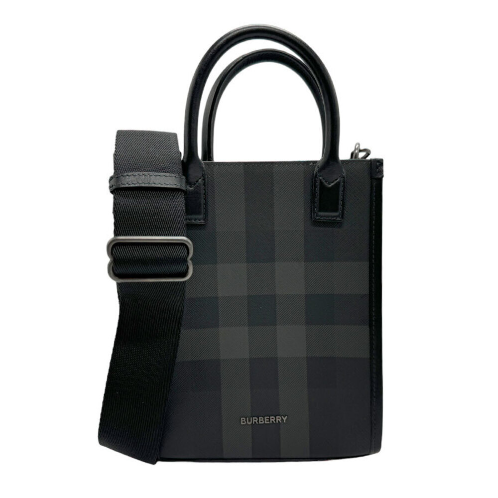 Burberry black gray shoulder leather handbag crossbody bag - Picture 2 of 4